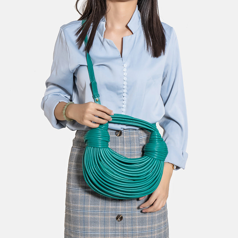 Women's Knitting Fashion Handmade Knotted Noodles One Women's Handbag