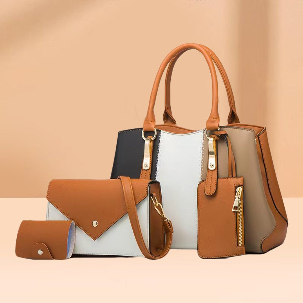 Match Sets Mother Fashion Color Contrast Women's Shoulder Bag