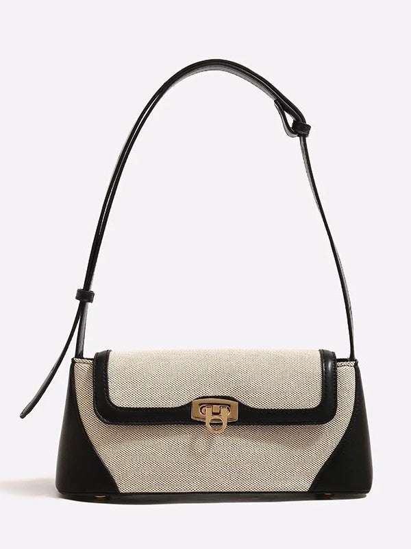 Luxury Fashion French Stitching Elegant Leather Portable Women's Messenger Bag