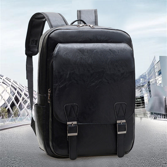 Durable Glamorous Men's Trip Computer Leather Business Backpack