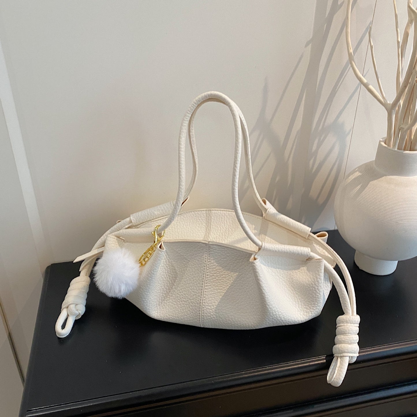 Women's Niche High Sense Soft Leather Cloud Fashion Women's Shoulder Bag