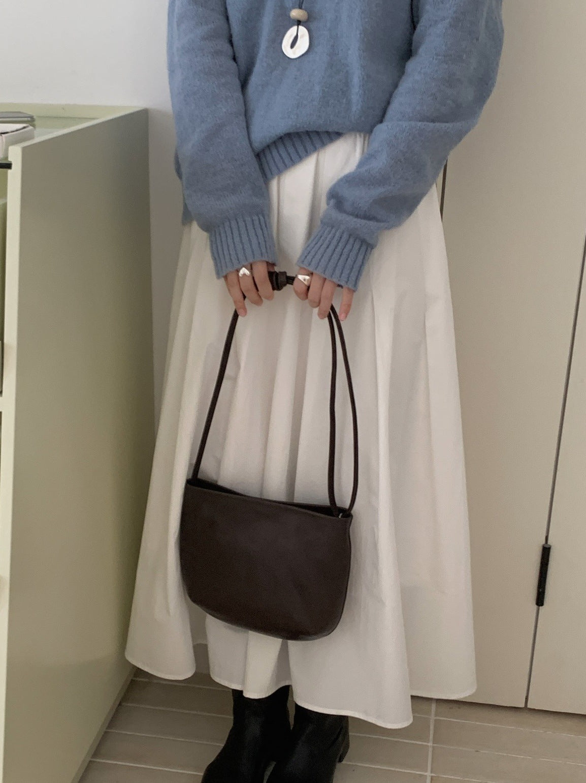 Women's Layer Cowhide Korean Style Retro Packet Genuine Leather Bags
