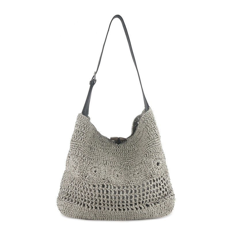 Women's Raffia Handmade Crochet Woven Summer Lazy Large Bags
