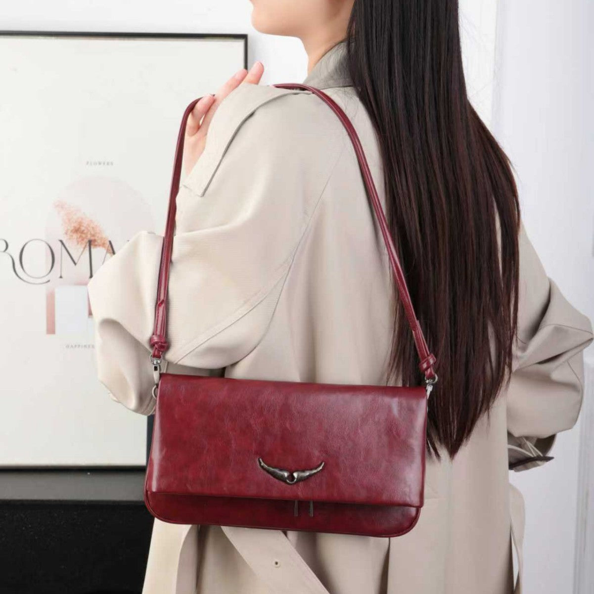 Fashion Diamond Wings Style Design Chain Ladies Bags