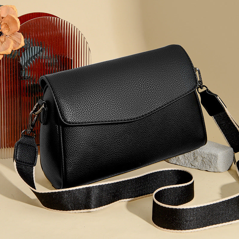 Women's First Layer Cowhide Simple Soft Leather Women's Shoulder Bag