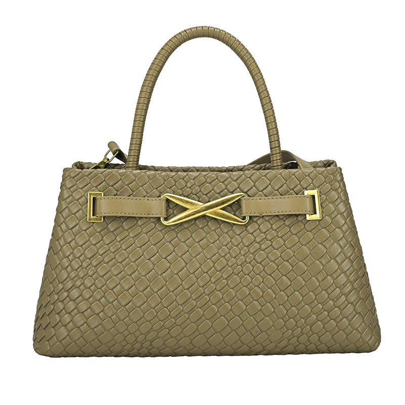 Women's High-grade Retro Commuter Woven Fashionable Small Square Bags