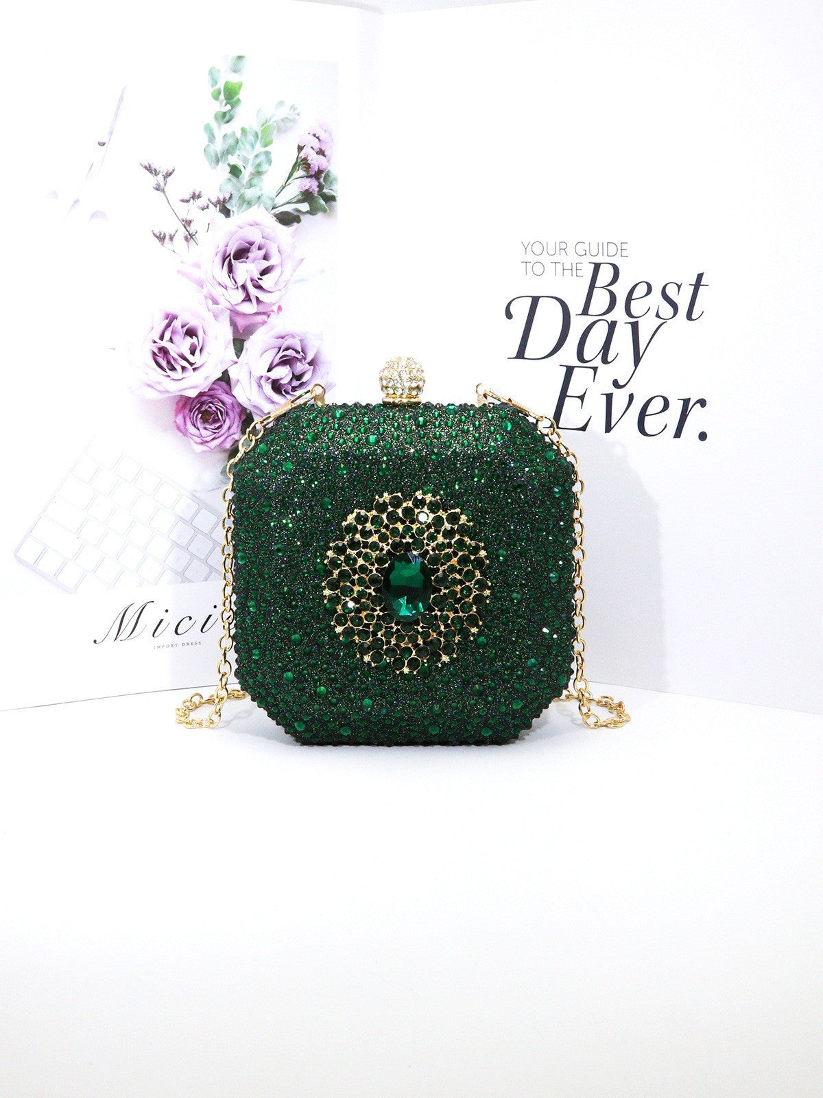 Women's Shiny Rhinestone Premium Mini The Party Fashion Dinner Bag
