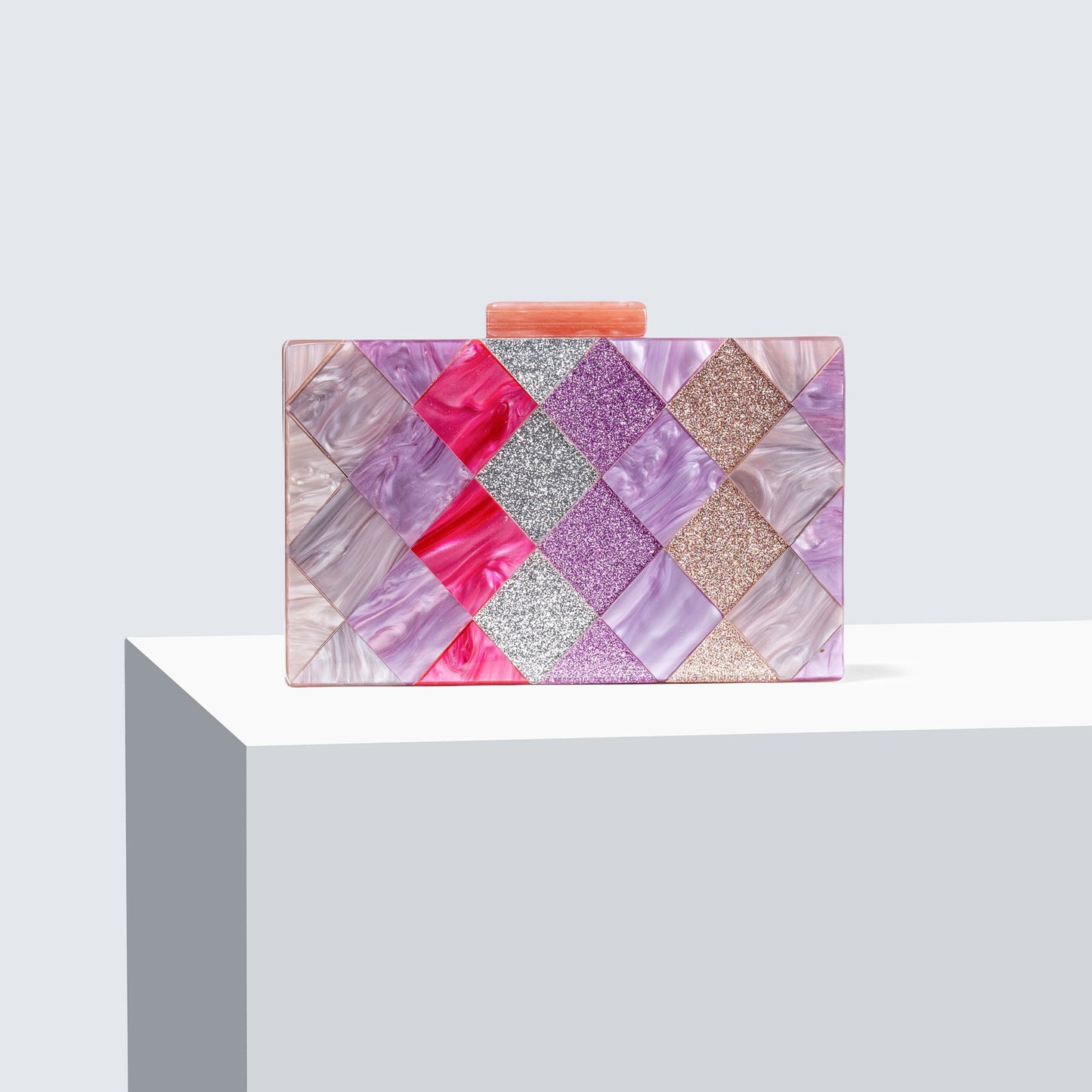 Women's Color Contrast Patchwork Acrylic One Wedding Banquet Evening Bags