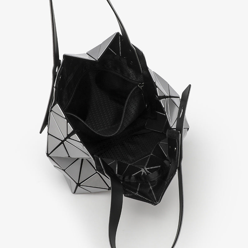 Box Fashion Geometric Stitching Diamond Quilted Tote Bags