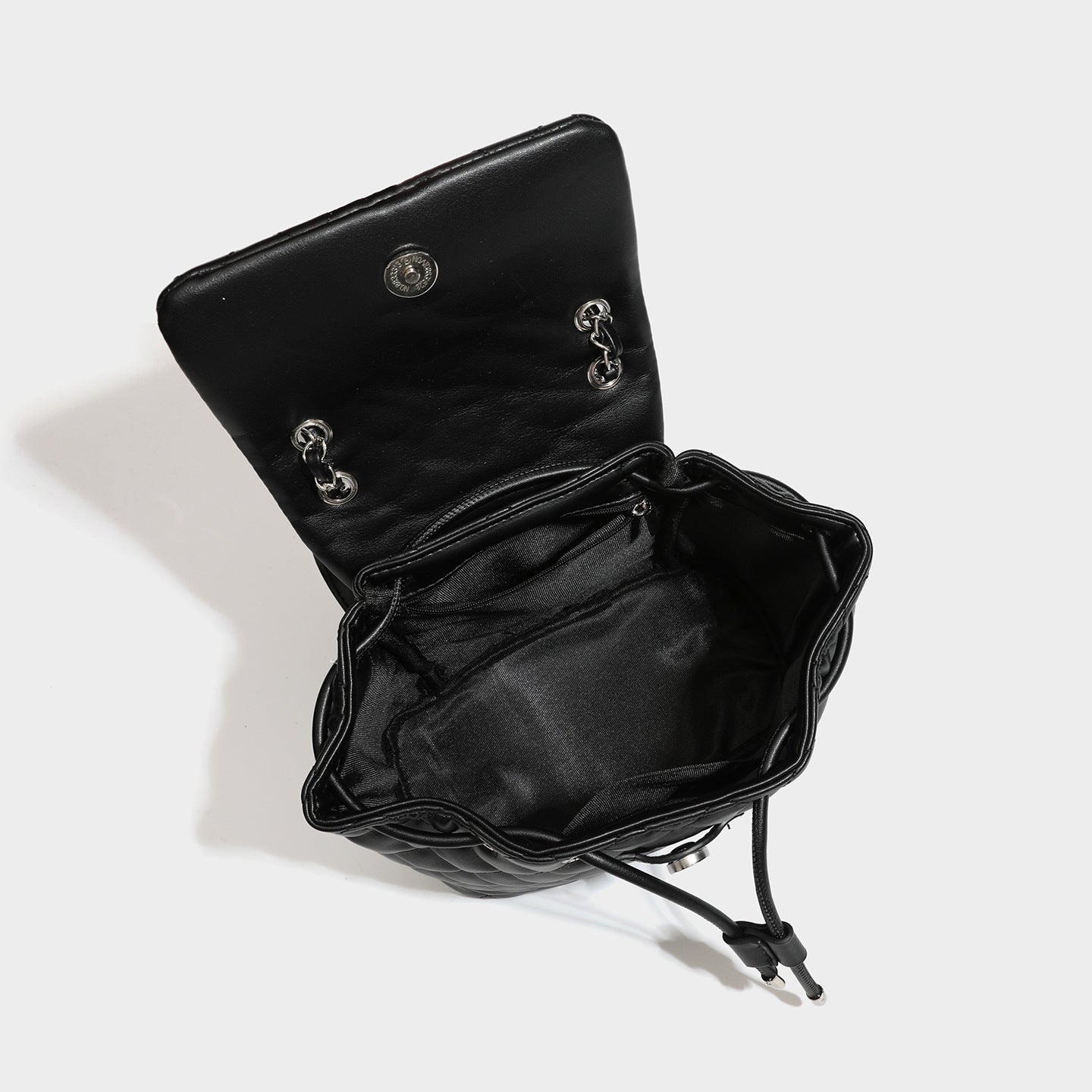 Trendy High-grade Classic Style Rhombus Drawstring Versatile Large Capacity Bucket Bags