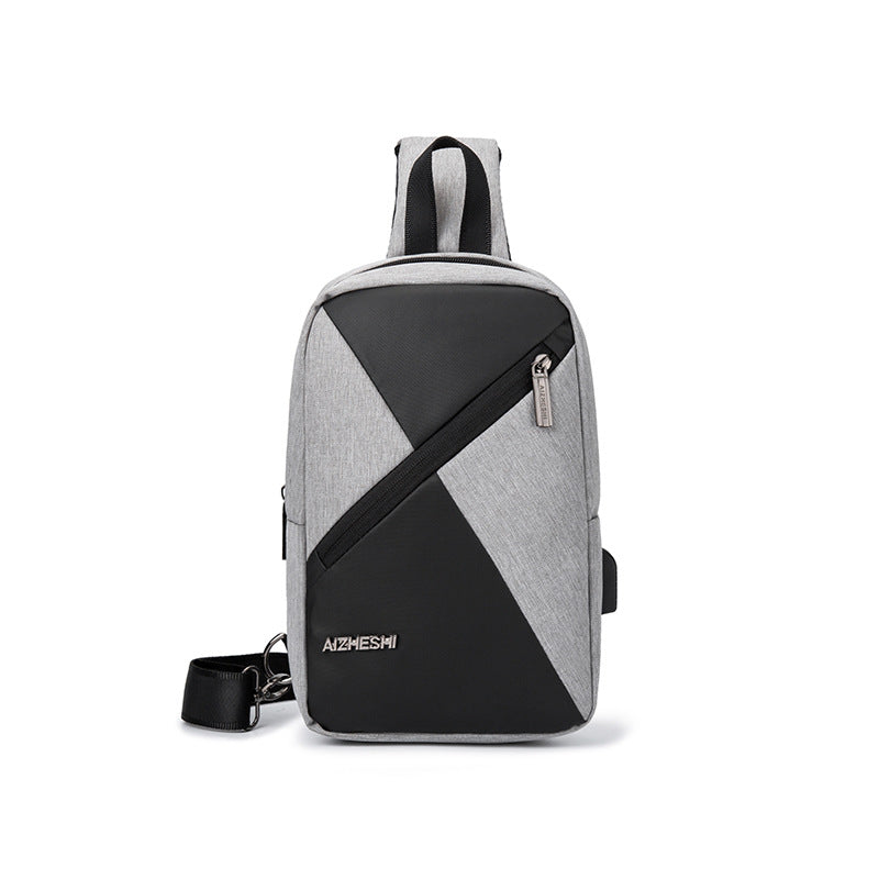 Men's Simple Fashion Commuter Portable Daily Cycling Men's Chest Bag