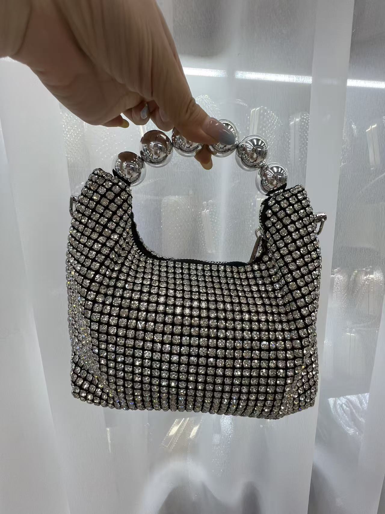 Women's Diamond Shiny French Steel Ball Dinner Women's Handbag