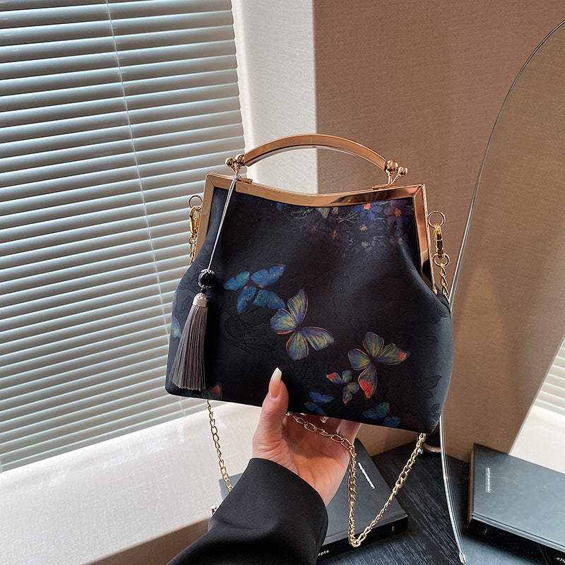 Women's Tassel Chinese Single Cheongsam Handmade Temperament Women's Handbag