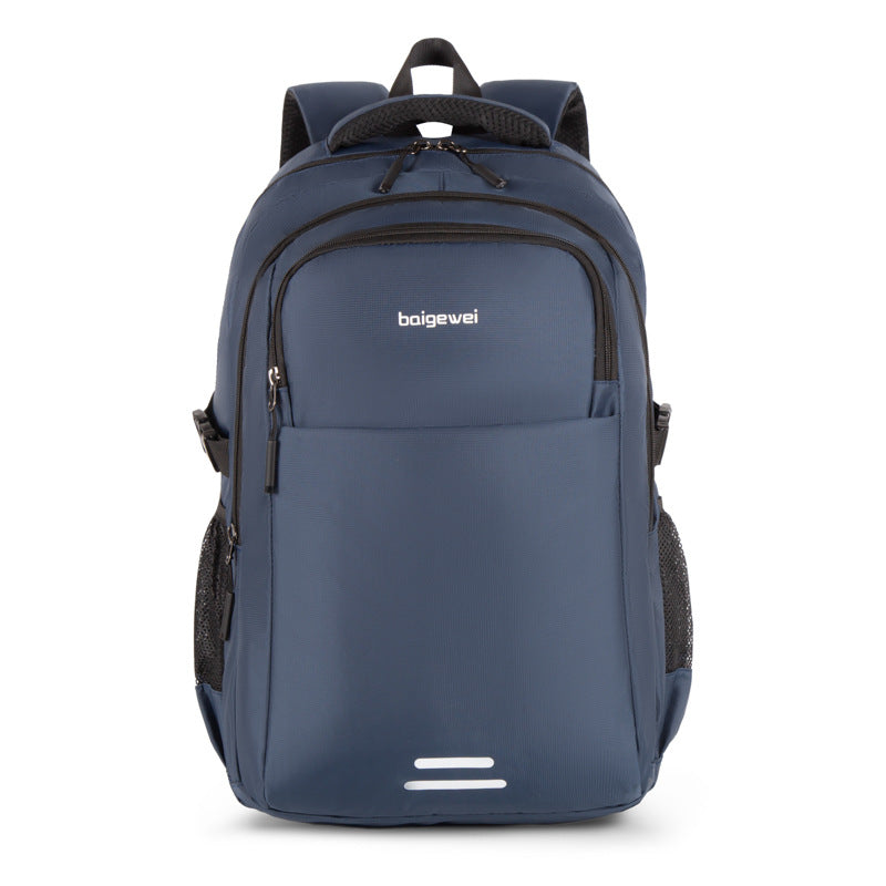 Men's Daily Commuter Office Computer Large Capacity Solid Business Backpack