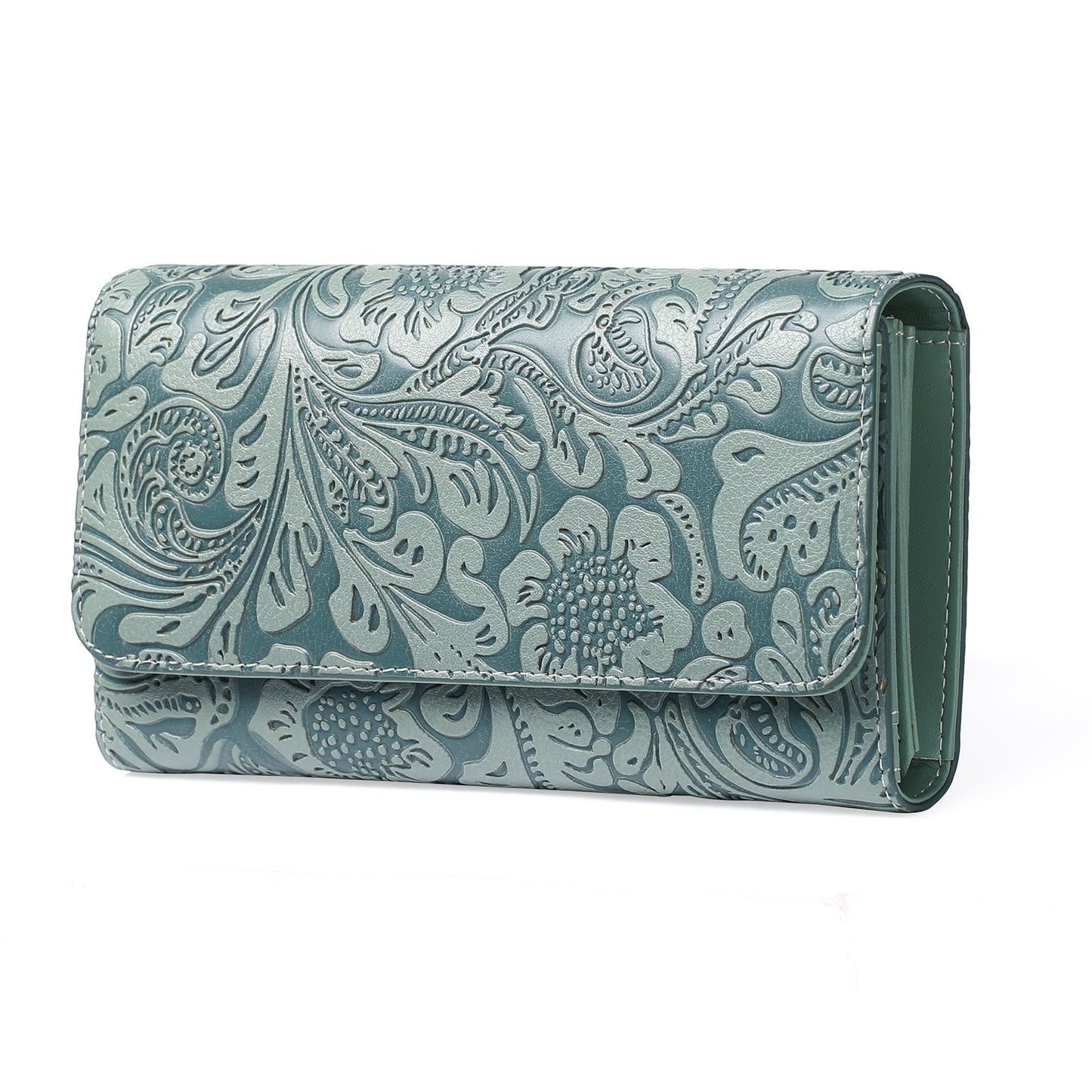 Durable Women's Long Embossed Pattern Fashion Handbags