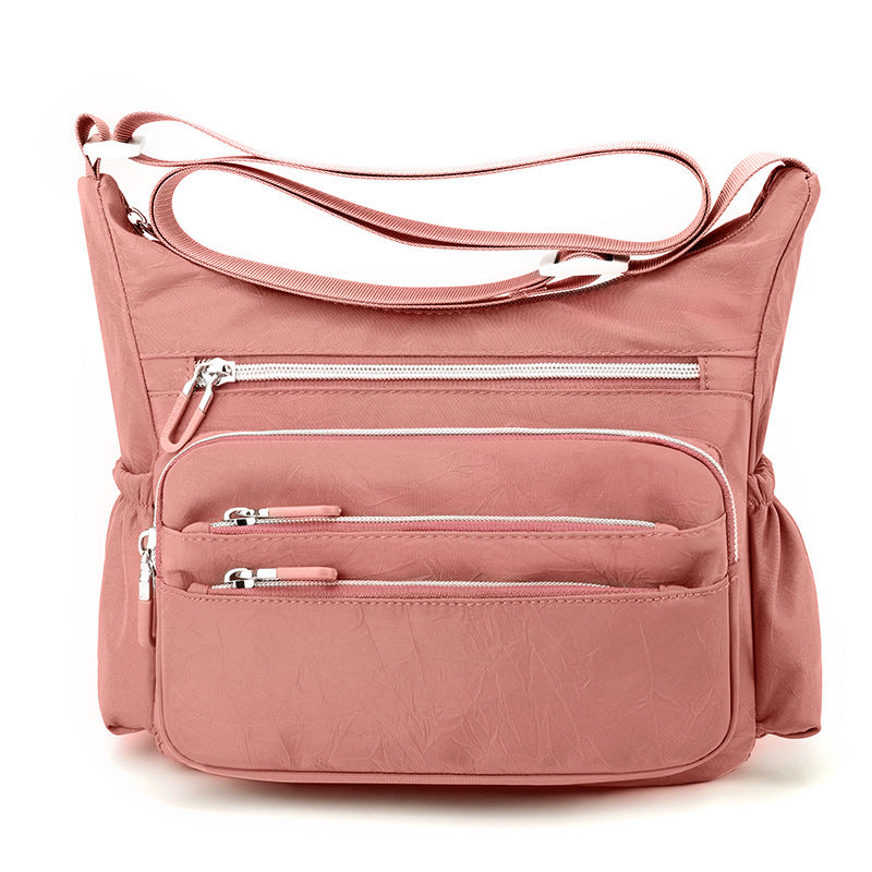 Simple Trendy Large Capacity Textured Nylon Women's Shoulder Bag