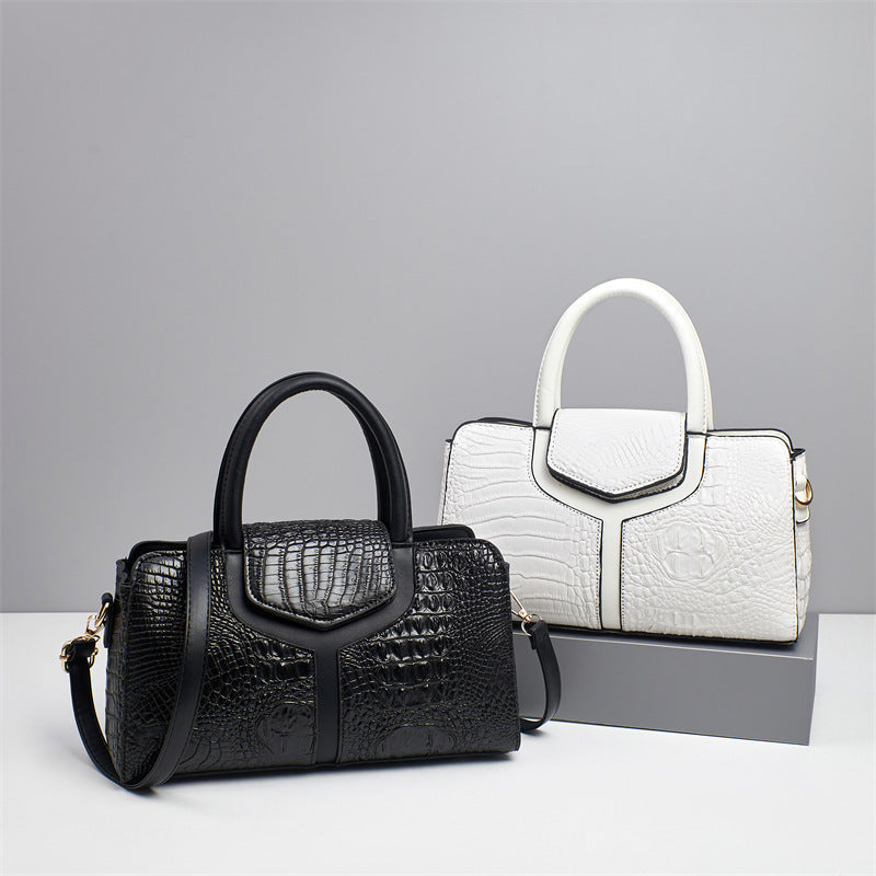Women's High Quality Fashion Alligator Print Large Women's Messenger Bag