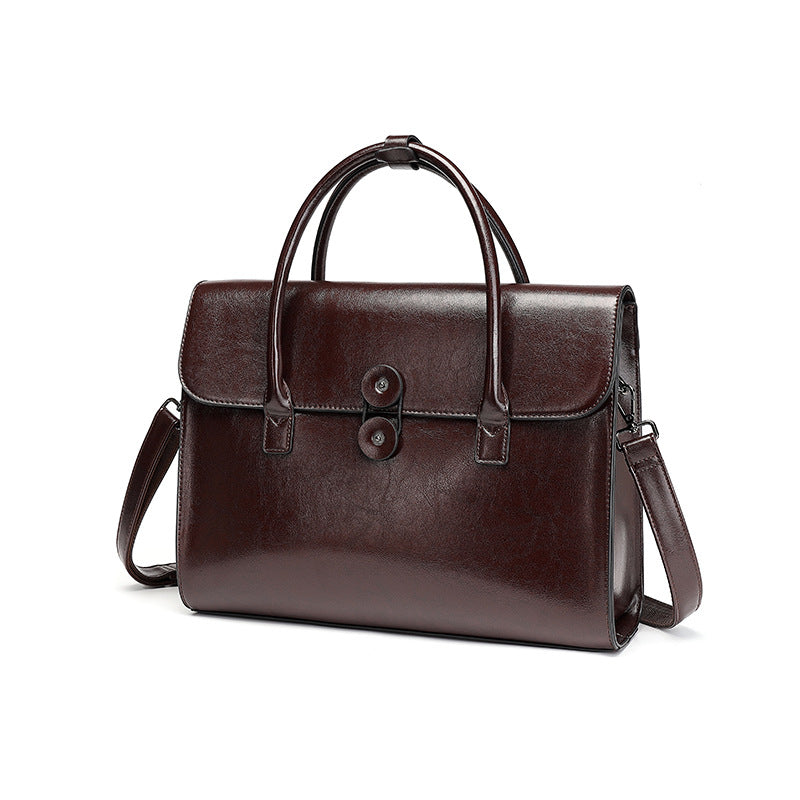Women's High Sense Genuine Leather Retro Fashion Laptop Bags