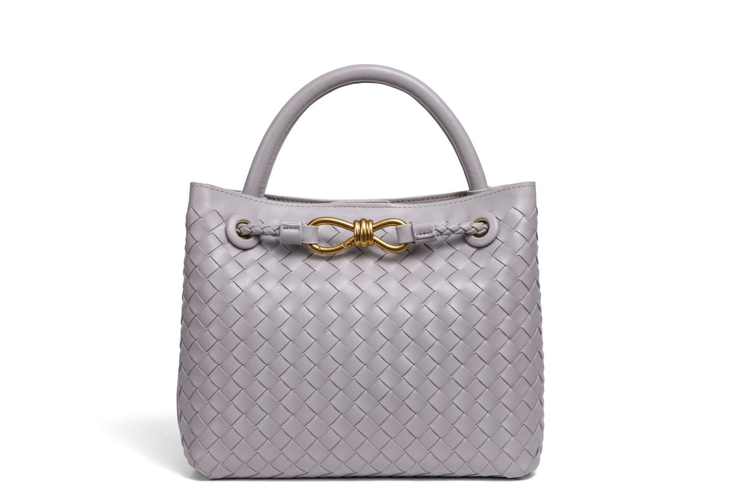 Women's Fashion Bow Metal Hand-woven Design Large Bags