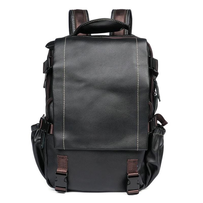 Top Layer Cowhide Large Capacity Retro Leather Leisure Backpack