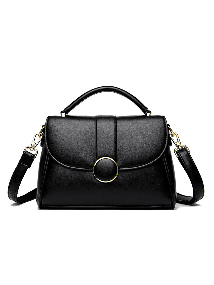Women's Cheap Selling Magnetic Snap Box Simple Leather Bags