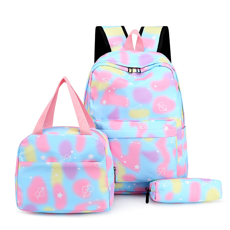 Set Combination Large Capacity Simple Lunch Pencil College Student Schoolbag