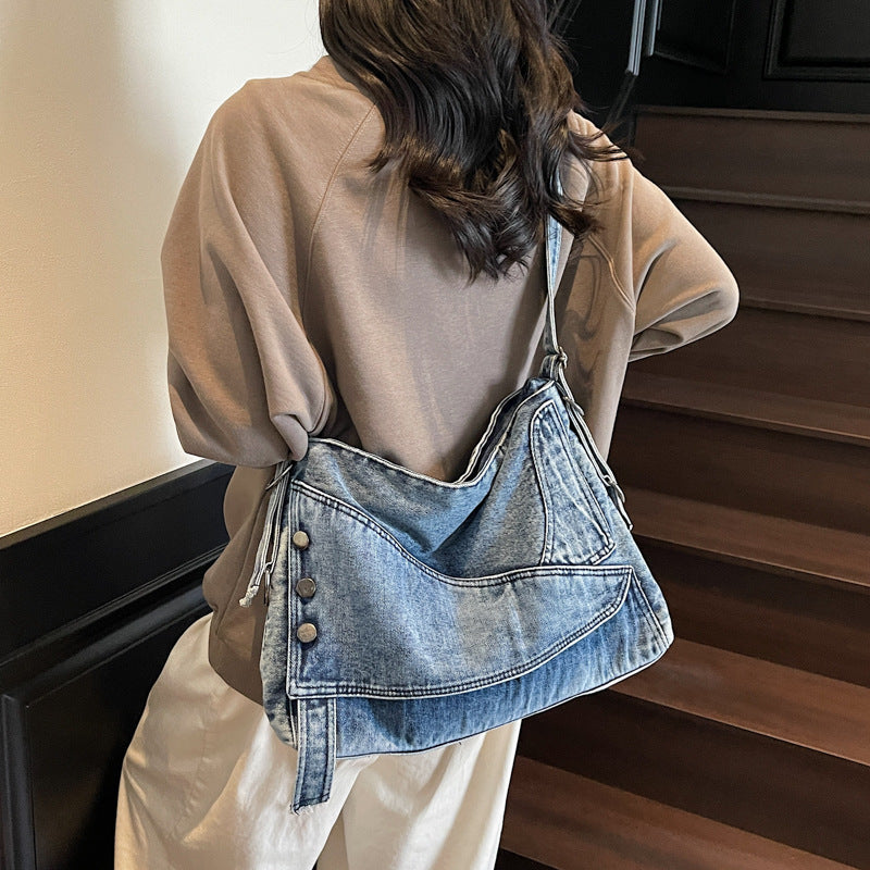 Denim Female Western Style Large Capacity Women's Shoulder Bag