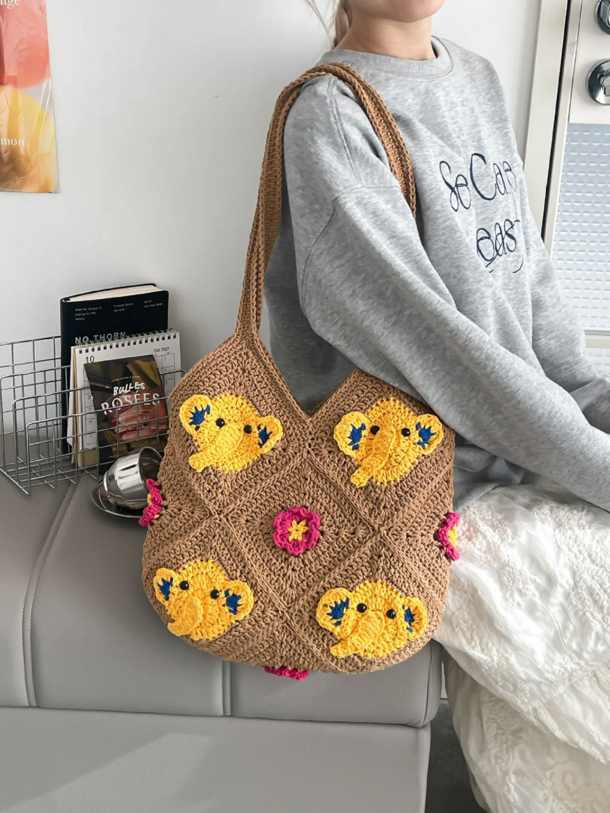 Woven Idle Style Beach Knit Wind Bags