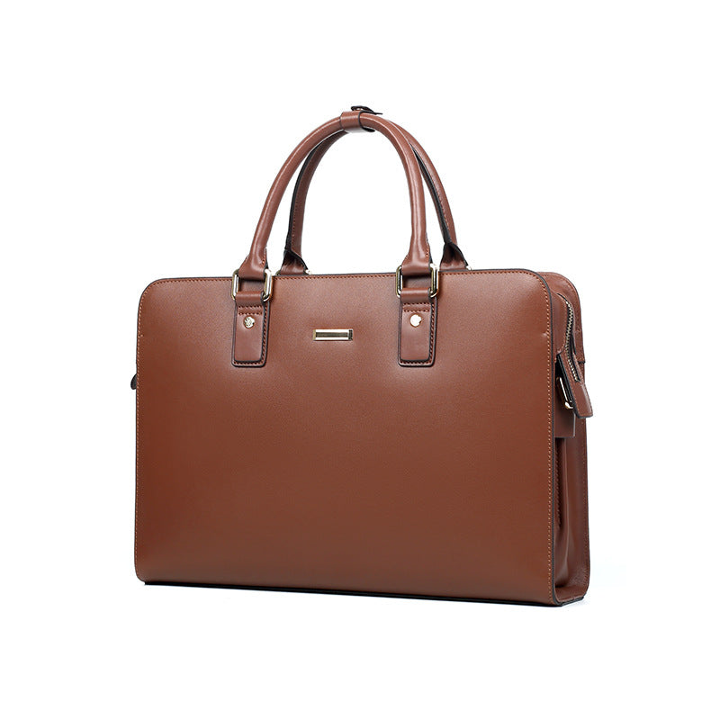 Men's Genuine Leather Business Large Capacity Cowhide Men's Briefcases