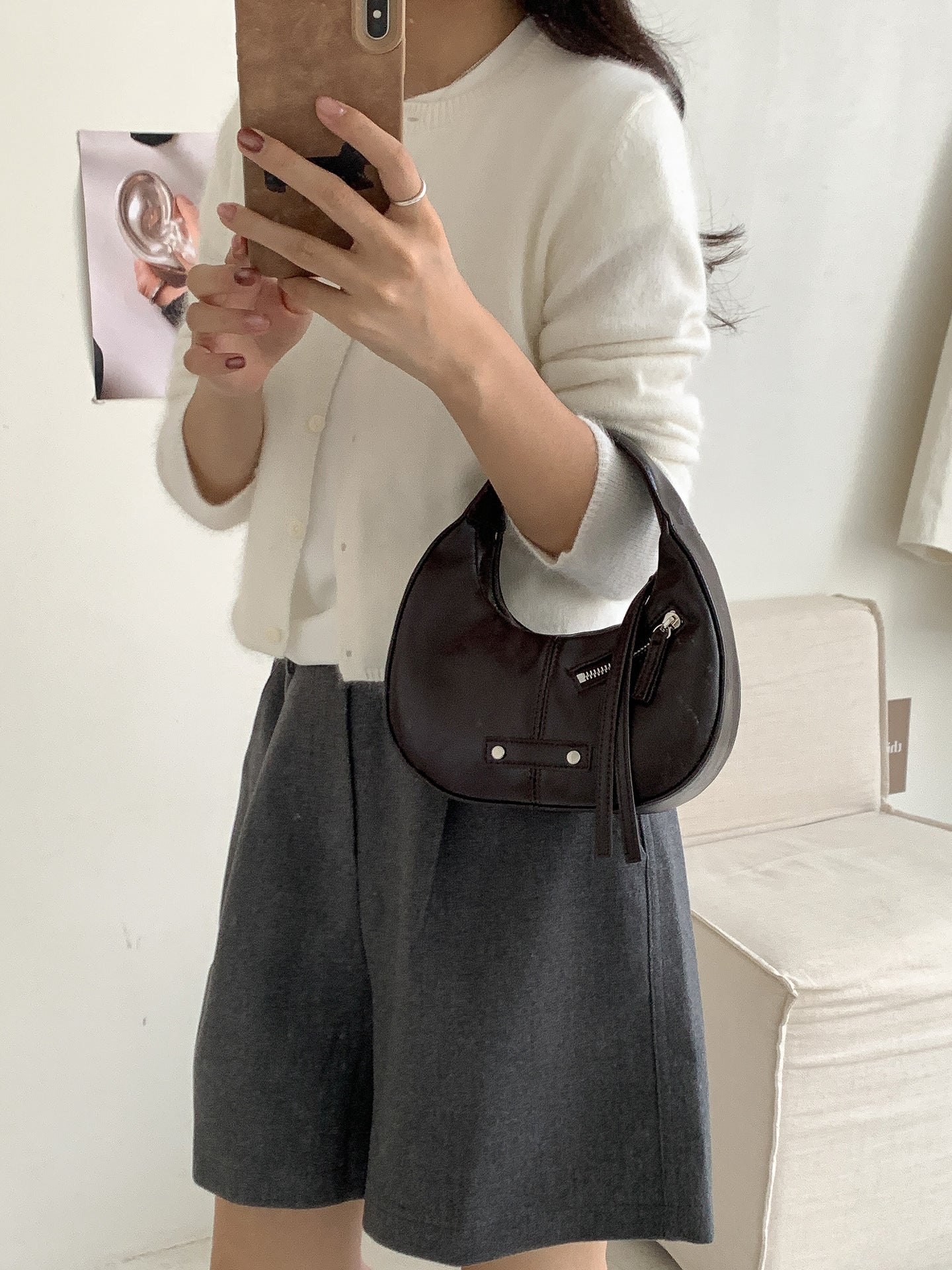 Korean Style Retro Shaped Carrying Niche Fashion Bags
