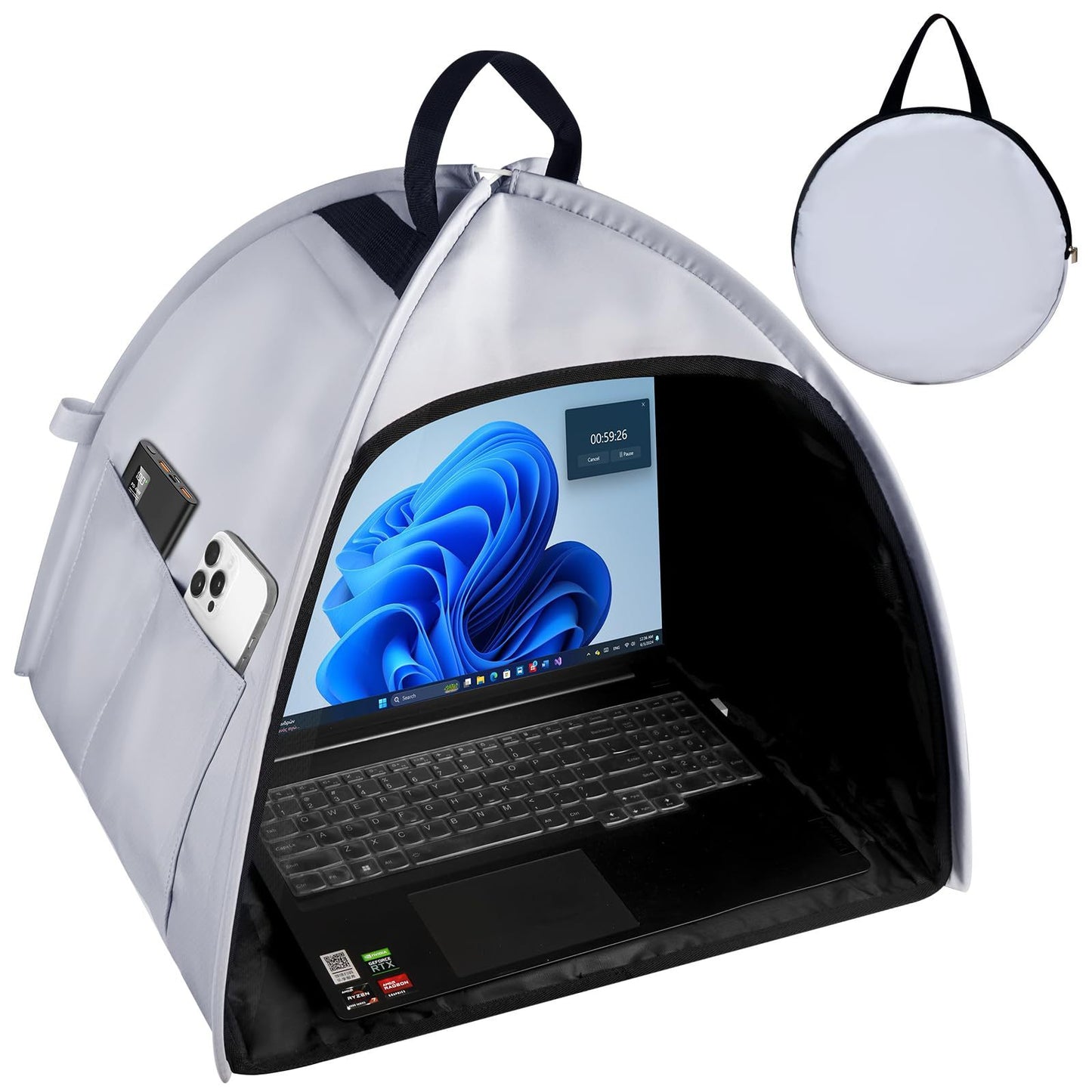 Foldable Notebook Sunshade Privacy Storage Shield Laptop Bag