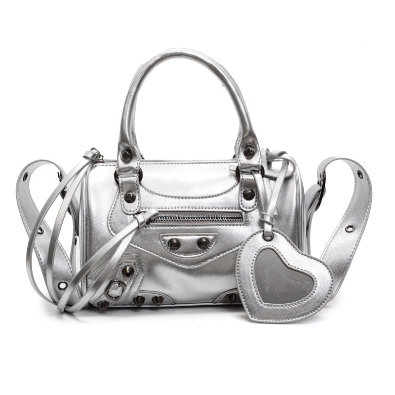 Fashion Vintage Rivet Advanced Texture Sweet Women's Messenger Bag