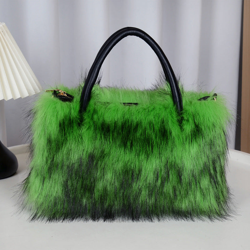 Women's Plush Fashion Imitation Fur Furry Women's Handbag