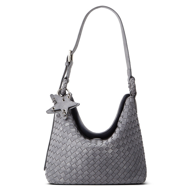 Suede Brushed Veet Large Capacity Woven Women's Shoulder Bag