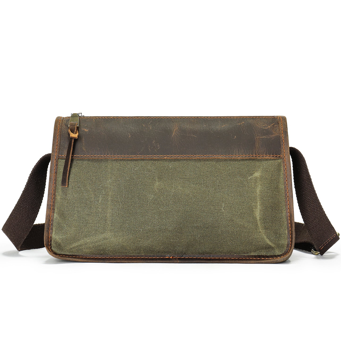 Men's Leather Fashion Crazy Horse First Layer Cowhide Men's Shoulder Bag