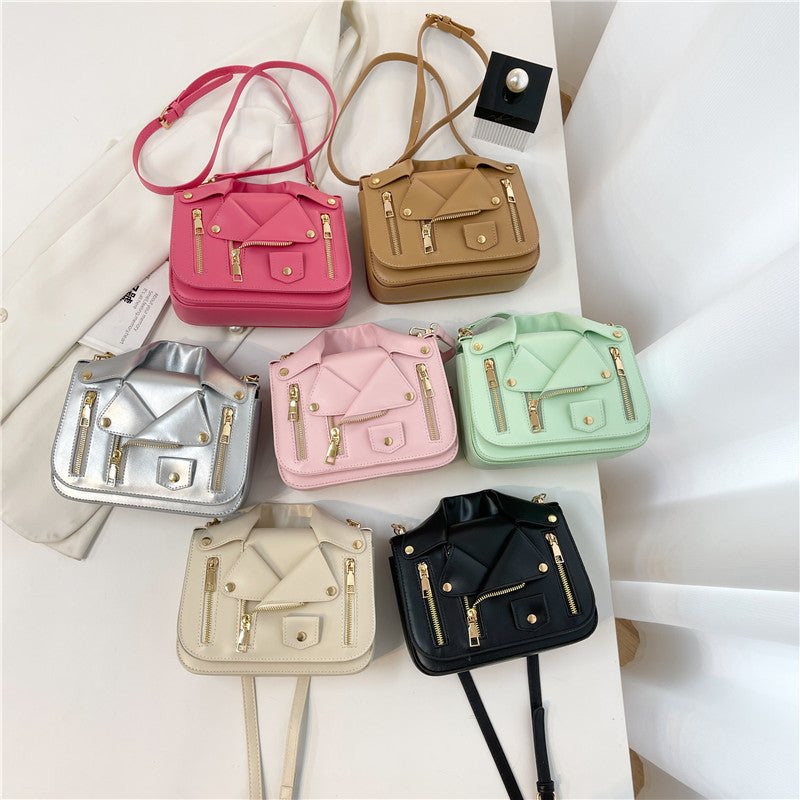Women's Personality Trendy Fashion Zipper Creative Clothes Women's Messenger Bag