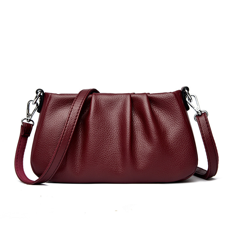 Women's Pleated Cloud Popular Western Style Underarm Small Square Bags