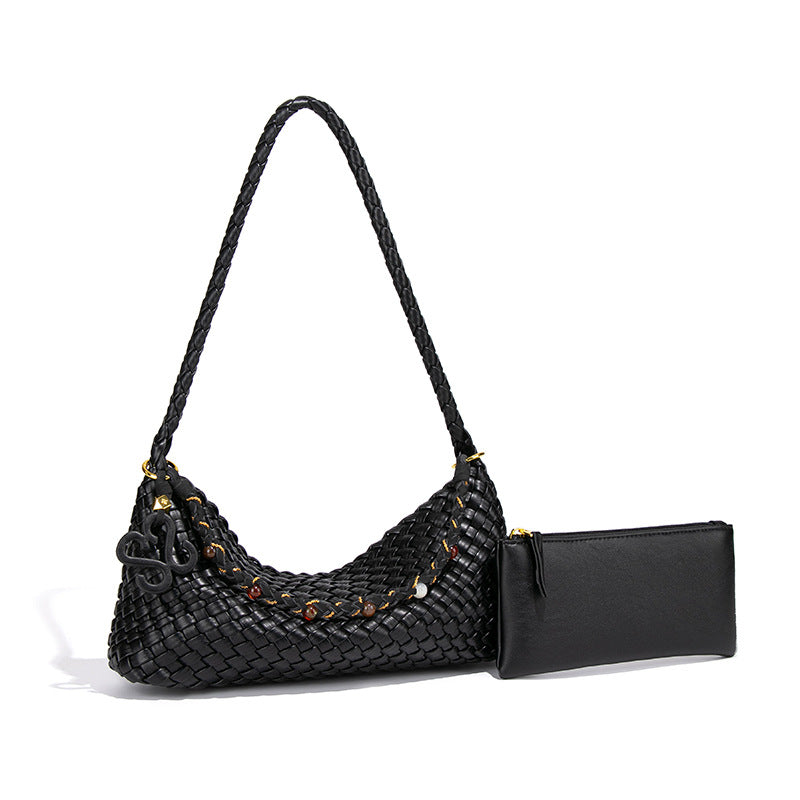 Underarm Design Son Mother High-grade Hand-woven Women's Handbag