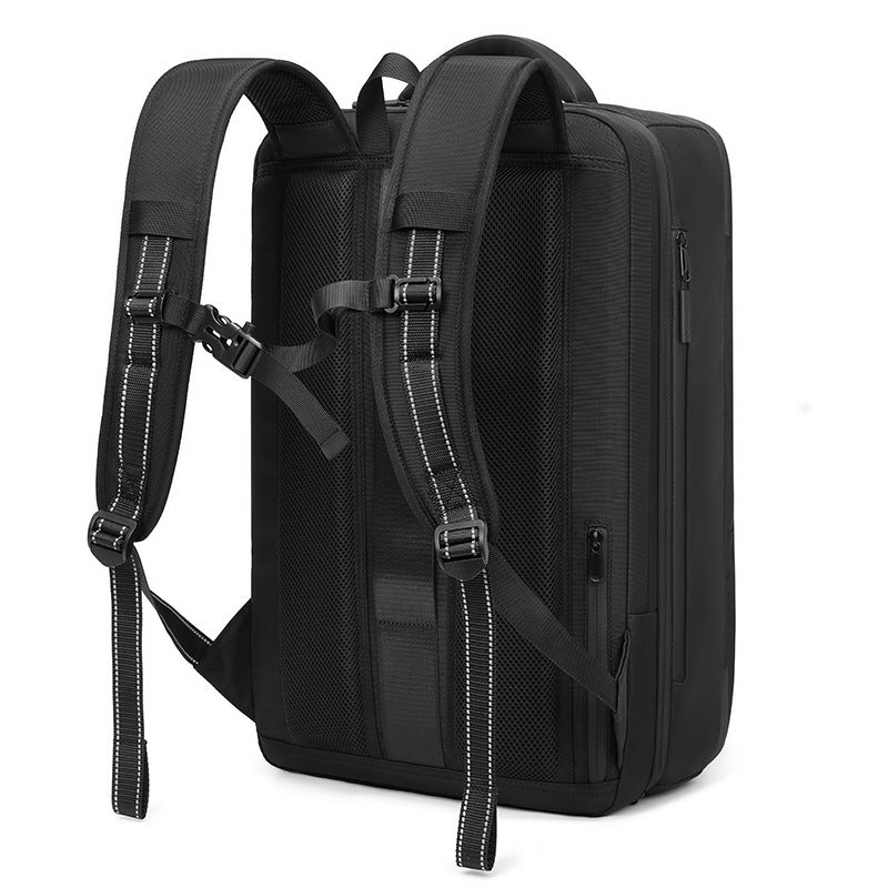 Men's High Texture Glossy Waterproof Commute Large Capacity Backpacks