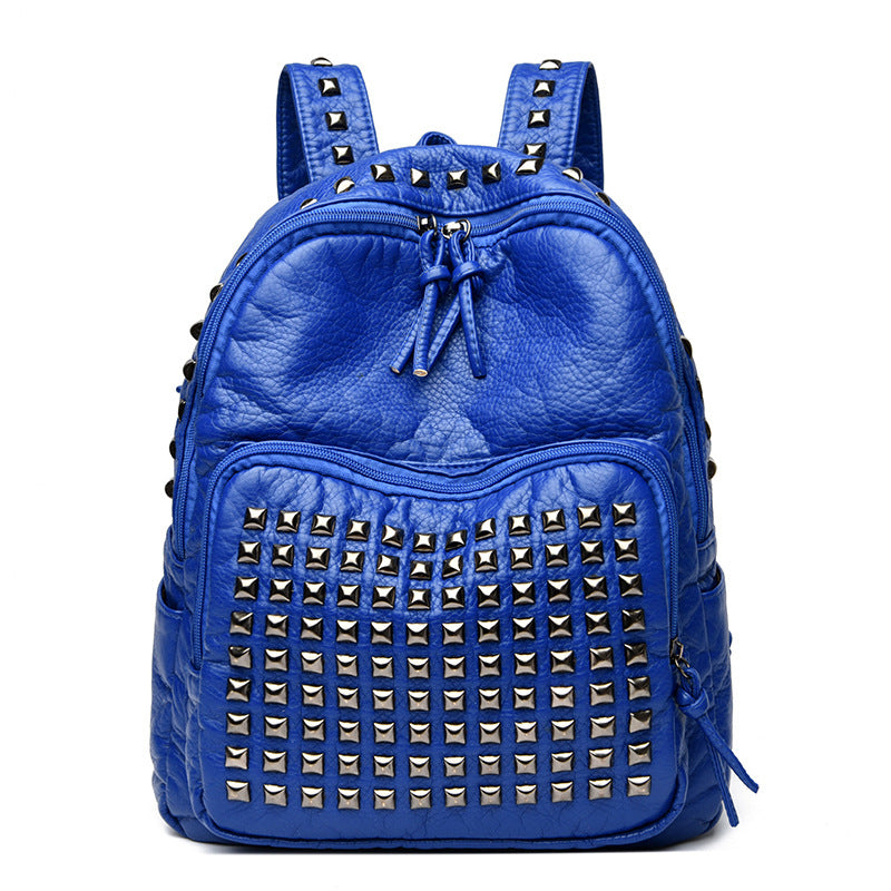 Computer Large Capacity Trendy Rivet Punk Leisure Backpack
