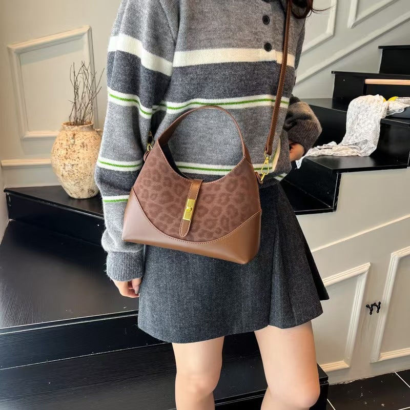 Women's Contrast Color Design Commute Portable Fashion Women's Shoulder Bag