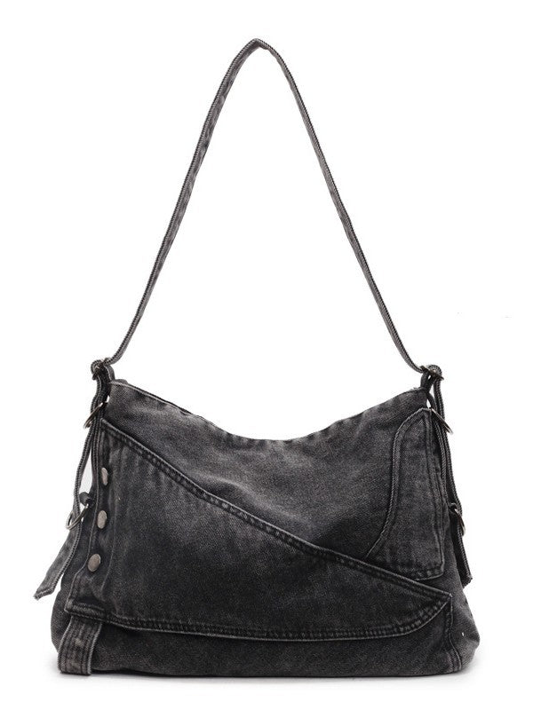 Women's Retro Denim Large Capacity Commuter Women's Messenger Bag