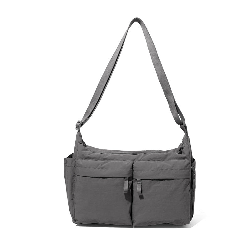 Women's & Men's Simple Waterproof Large Capacity Nylon Cloth Women's Messenger Bag