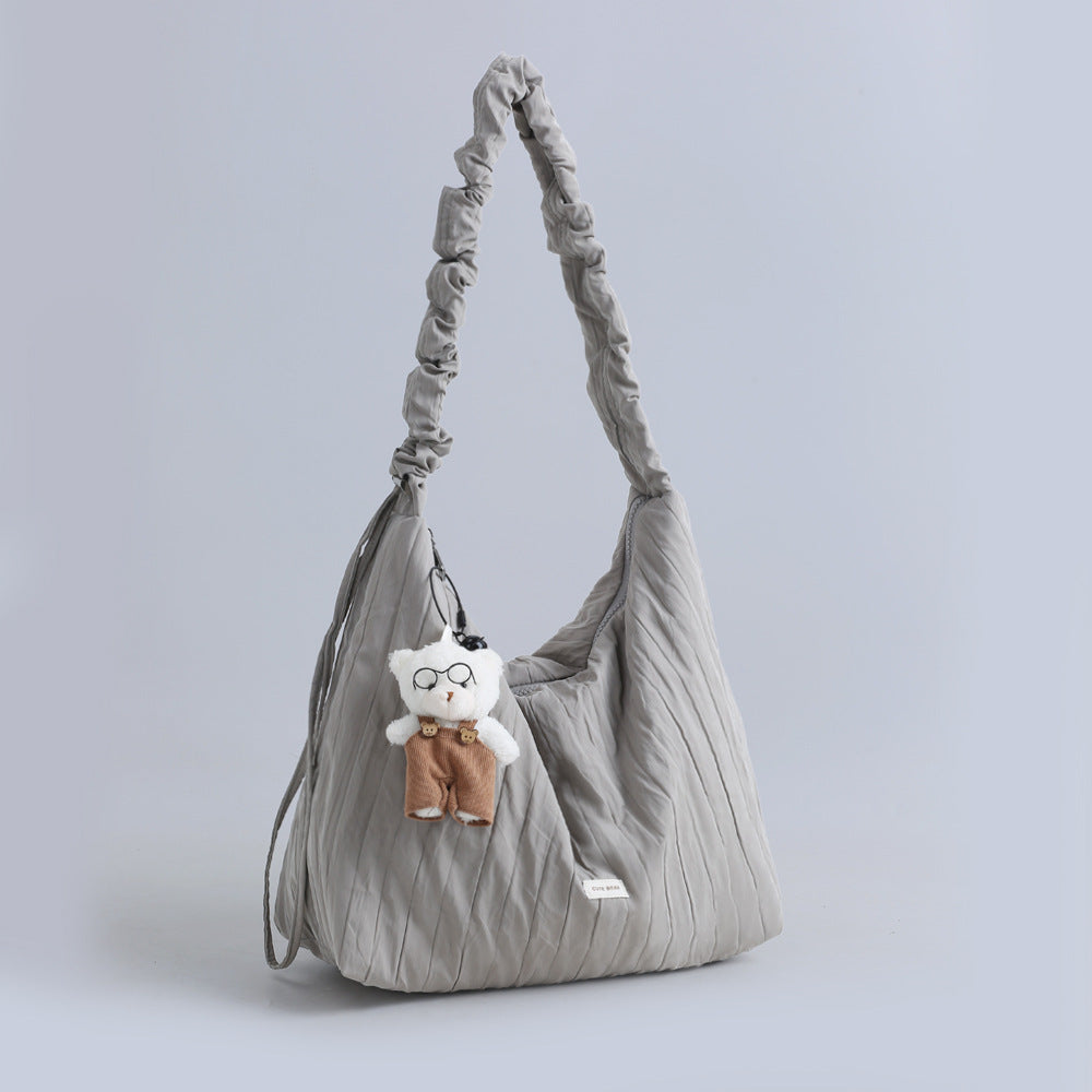 Women's Capacity Canvas Class Commuter Cloud Tide Shoulder Bags