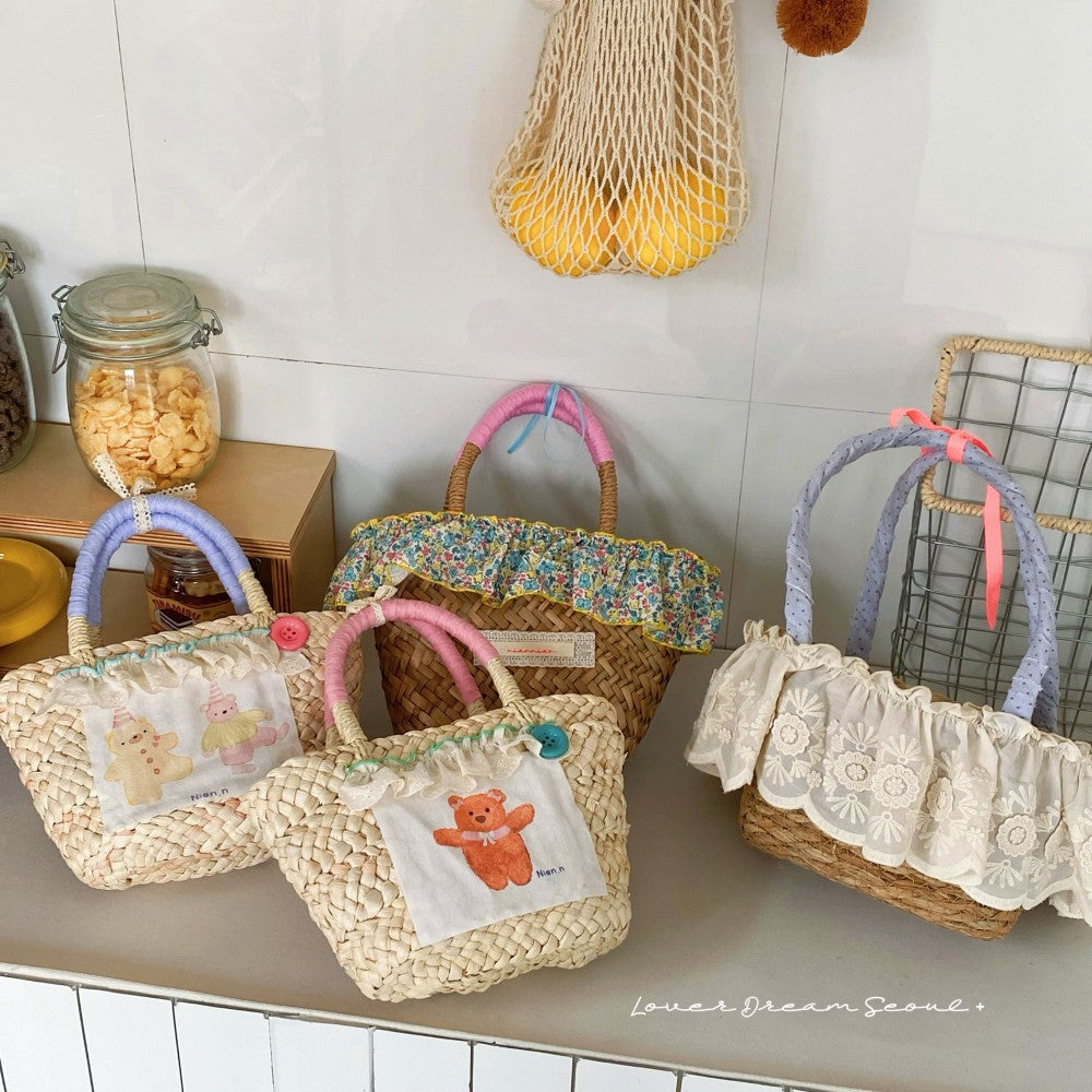 Women's Straw Woven Edge Vacation Beach Summer Women's Handbag