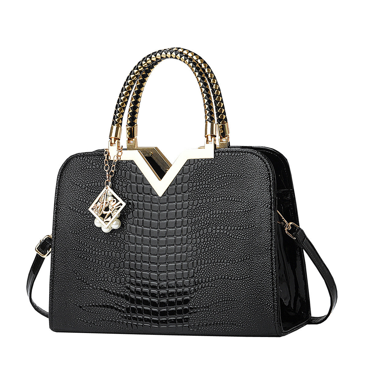 Women's Large Capacity Alligator Print Trendy Fashion Women's Handbag