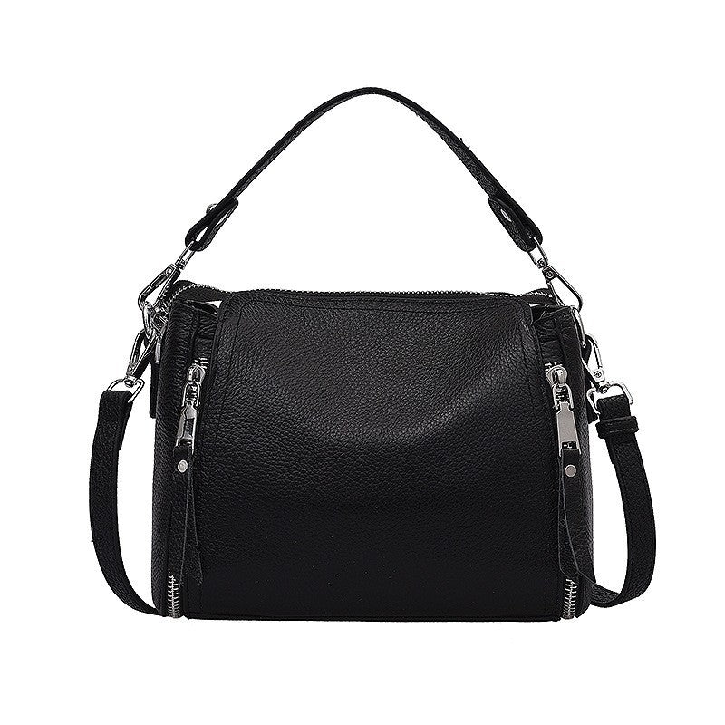 Women's First Layer Cowhide Saddle Genuine Leather Women's Messenger Bag