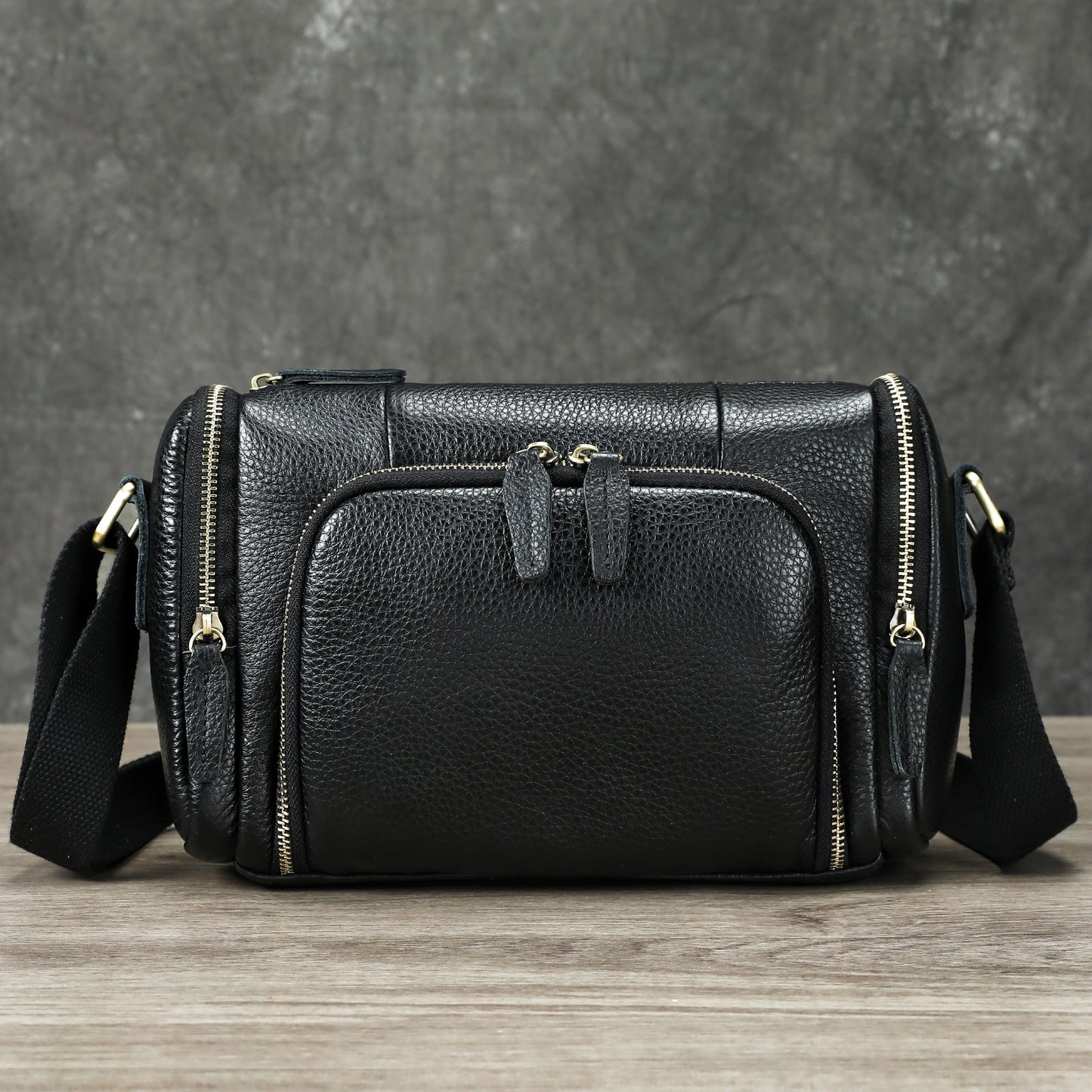Men's Leather Fashion Crazy Horse First Layer Cowhide Men's Shoulder Bag