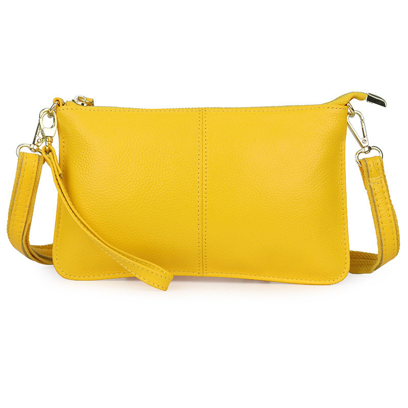 Women's Cowhide Fashion Clutch Soft Leather Women's Messenger Bag