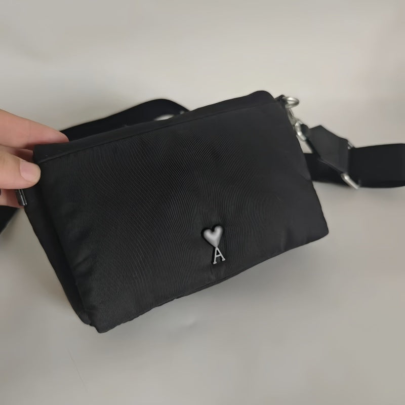 Classy Unisex First Layer Cowhide Love Shoulder Bags